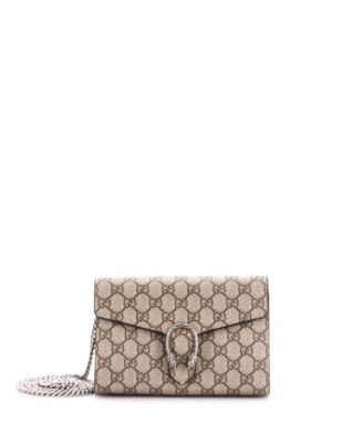 Small Dionysus Chain Wallet GG Coated Canvas