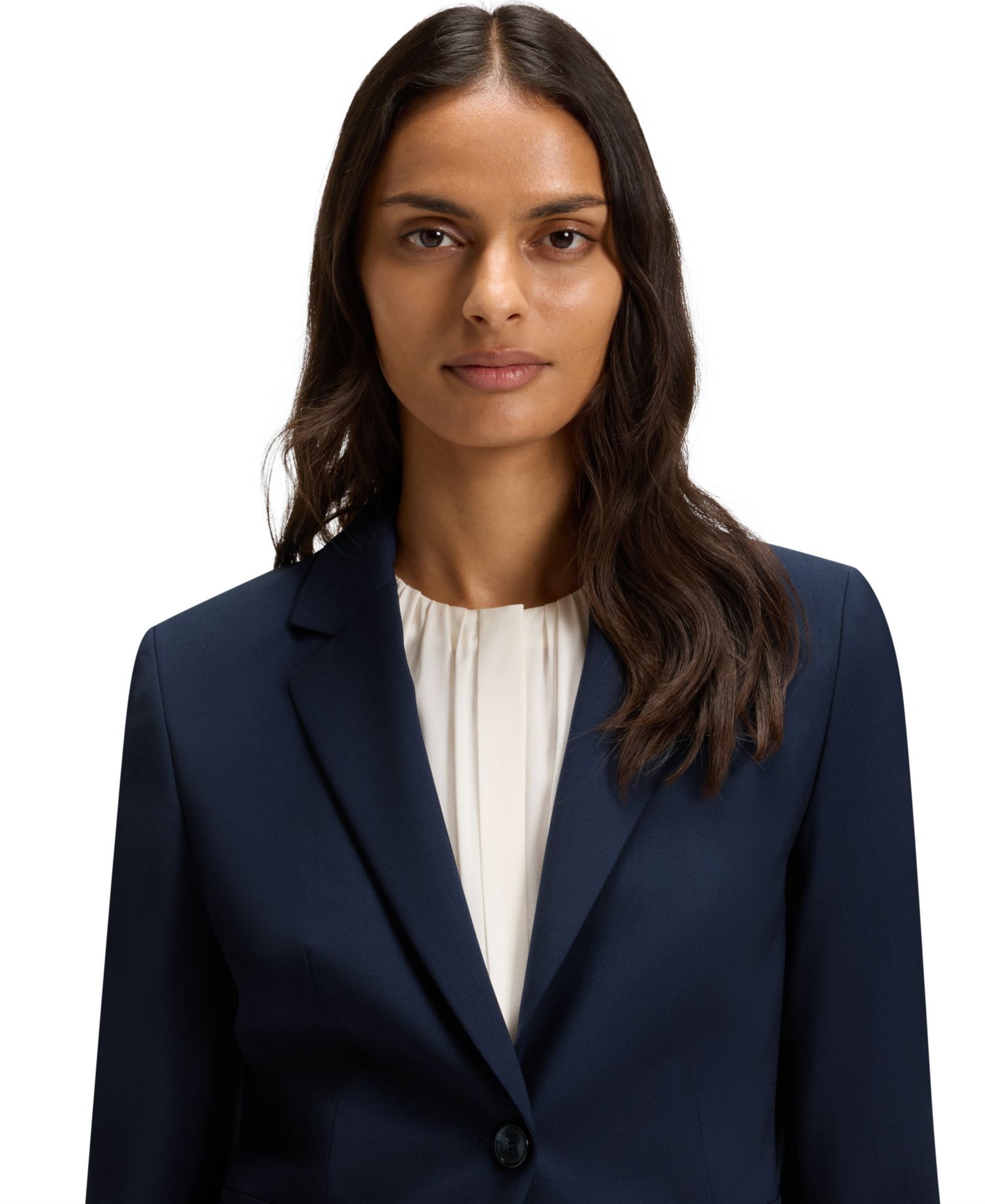 BOSS by Women's Virgin Wool Regular-Fit Button-Up Jacket