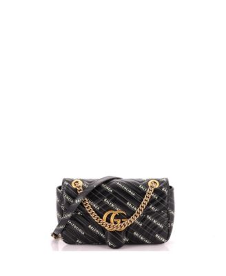 Small x Balenciaga The Hacker Project GG Marmont Flap Bag Printed Matelasse Leather