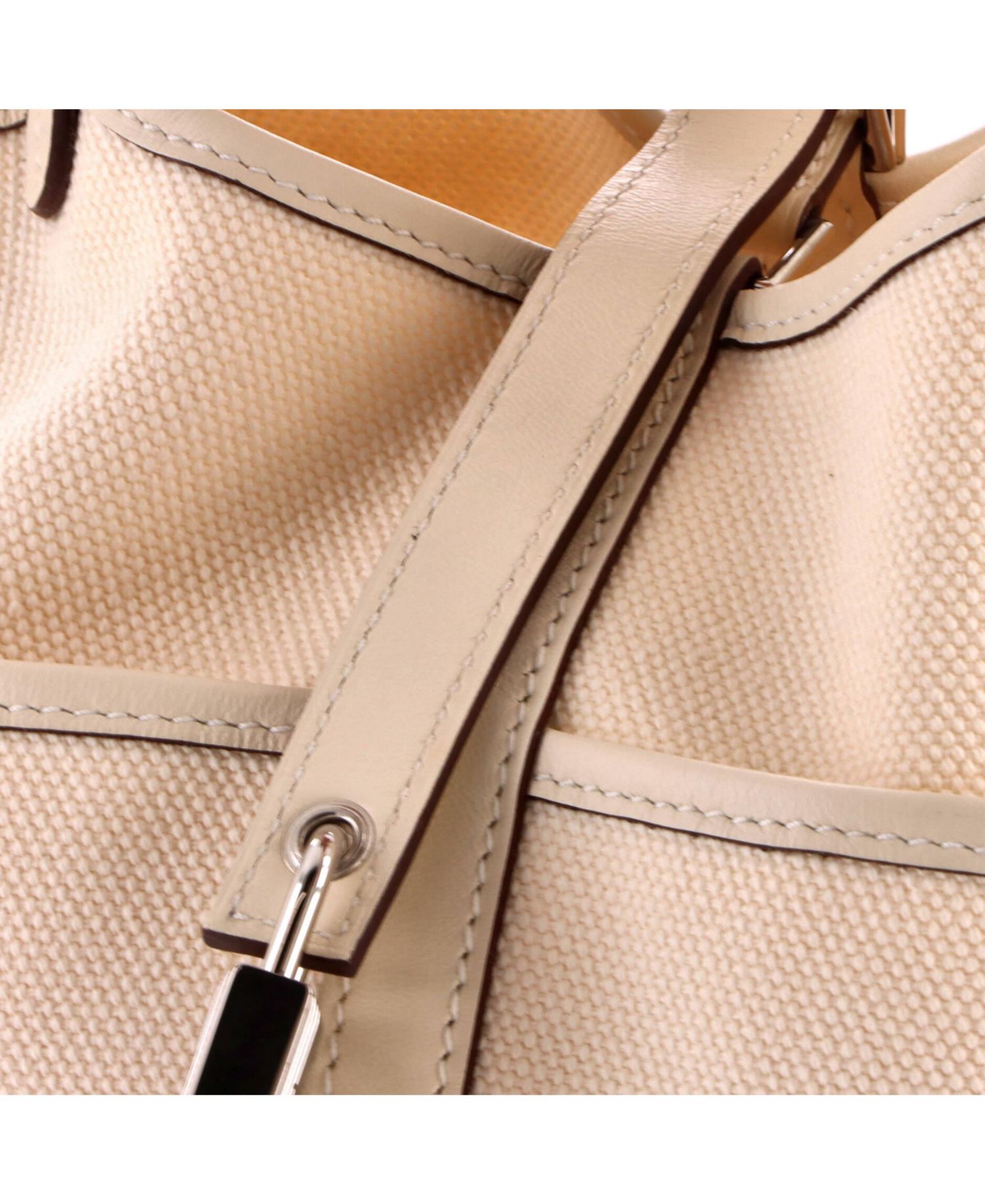 Pre-Owned Hermes PM Cargo Picotin Lock Bag Canvas and Swift