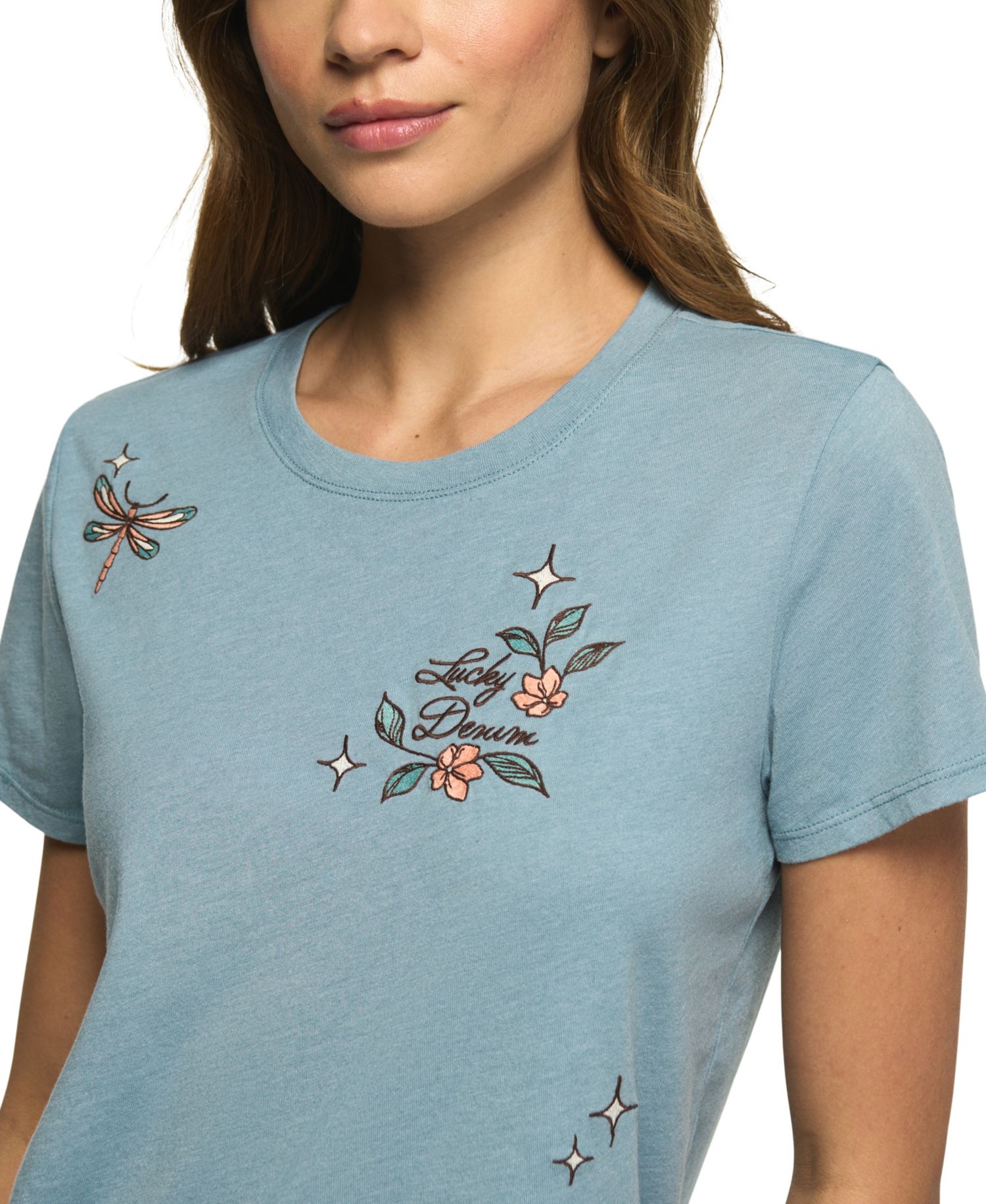 Women's Multi Hit Floral Crewneck Graphic T-Shirt