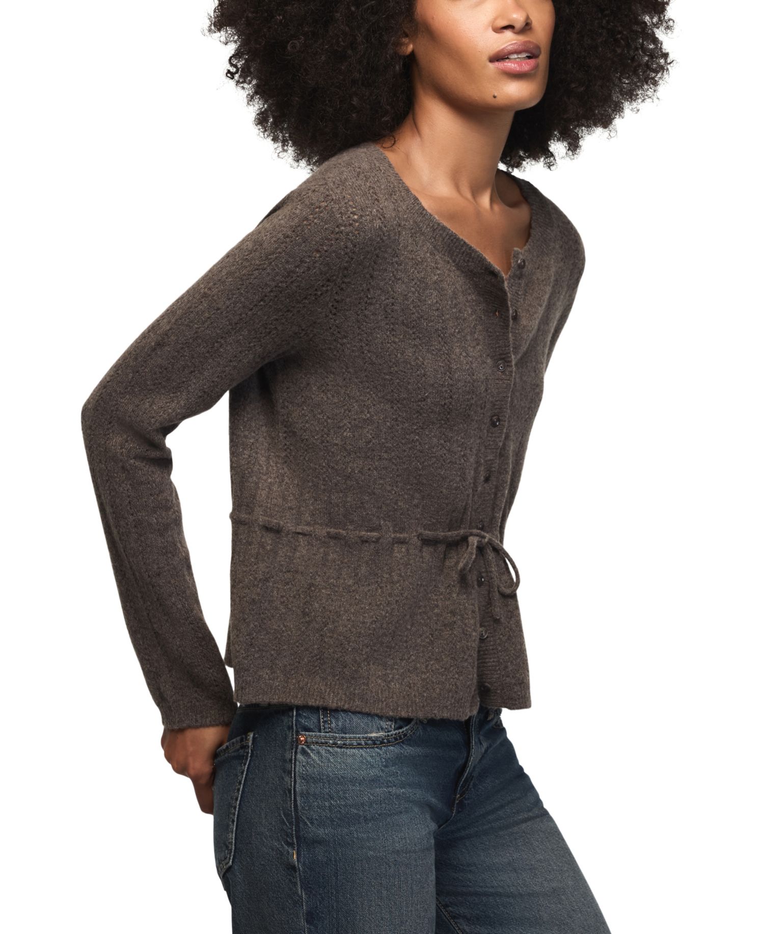 Women's Cloud Soft Babydoll Pointelle Cardigan