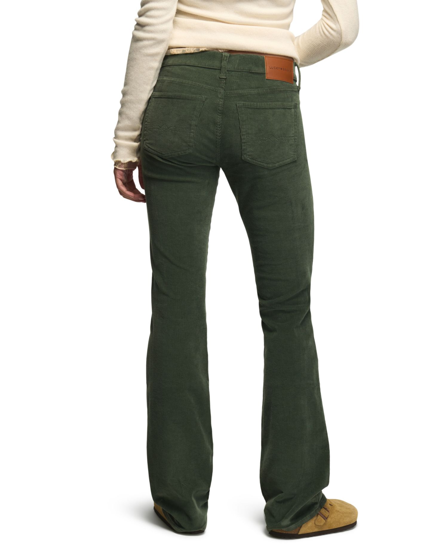 Women's Sweet Mid-Rise Boot-Cut Corduroy Pants