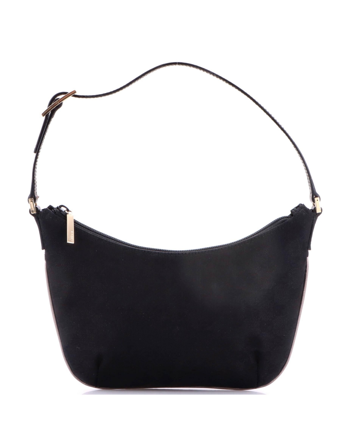 Pre-Owned Gucci Small Vintage Pochette Shoulder Bag Gg Canvas - Black