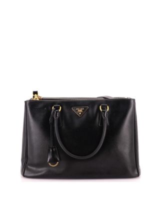 Medium Double Zip Lux Tote Saffiano Leather