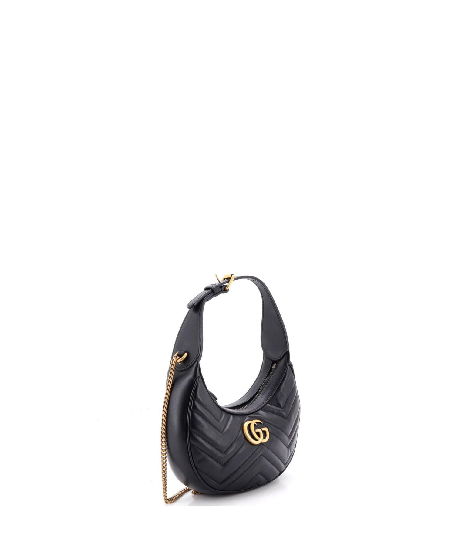 Mini GG Marmont Half Moon Hobo Matelasse Leather