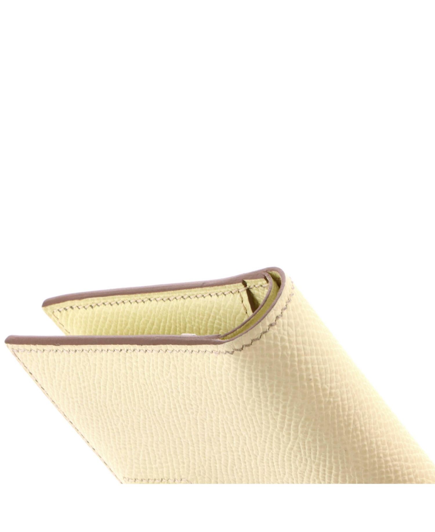 Pre-Owned Hermes Compact New H Passant Wallet Epsom