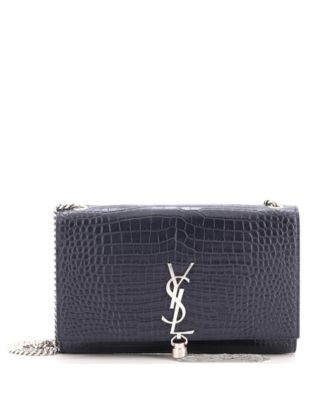 Medium Classic Monogram Tassel Crossbody Bag Embossed Leather