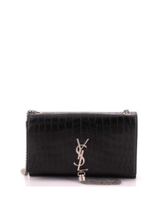 Medium Classic Monogram Tassel Crossbody Bag Embossed Leather