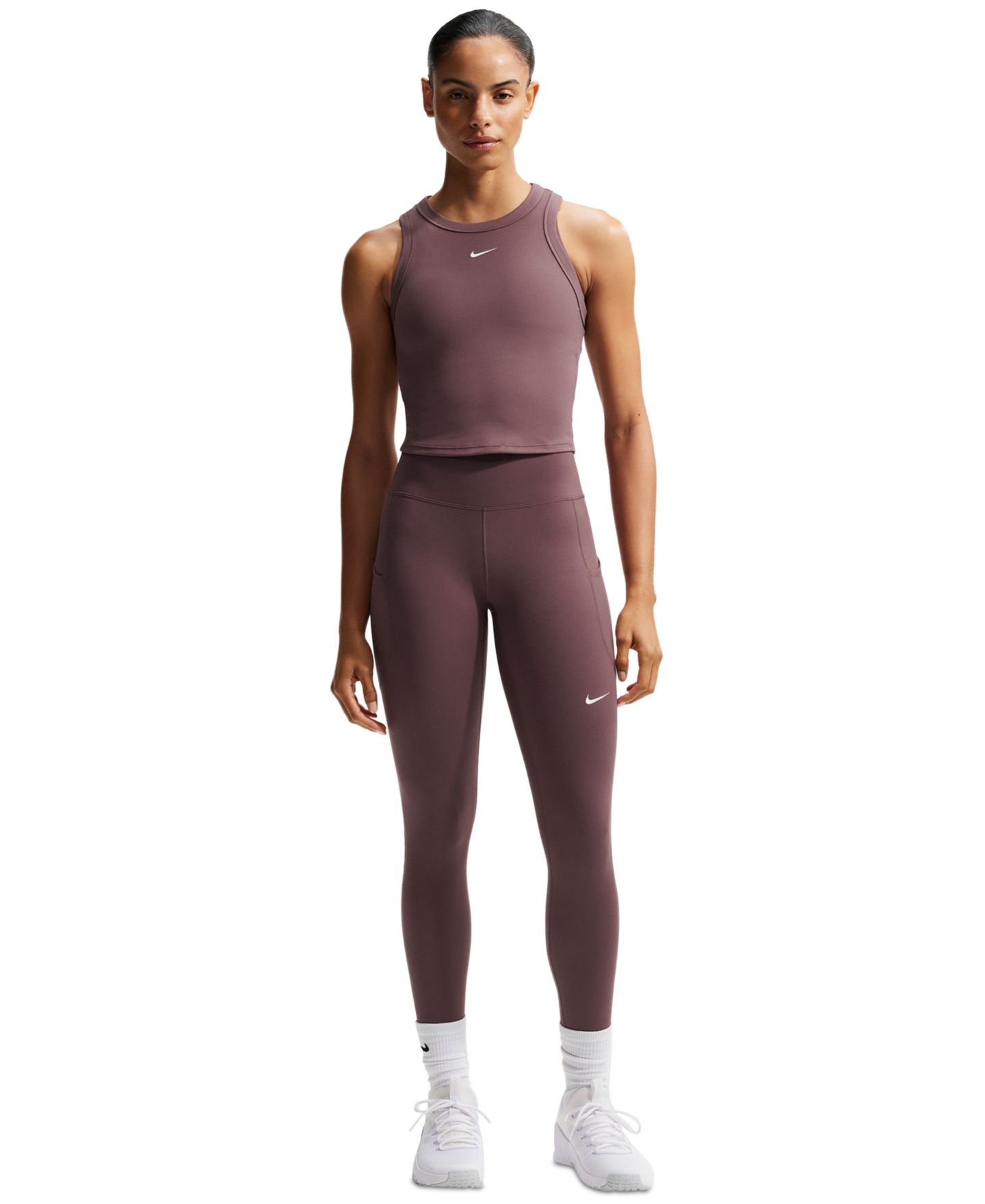 Женские леггинсы Nike One High-Waist 7/8-Leggings, цвет: Чёрный — фото 13
