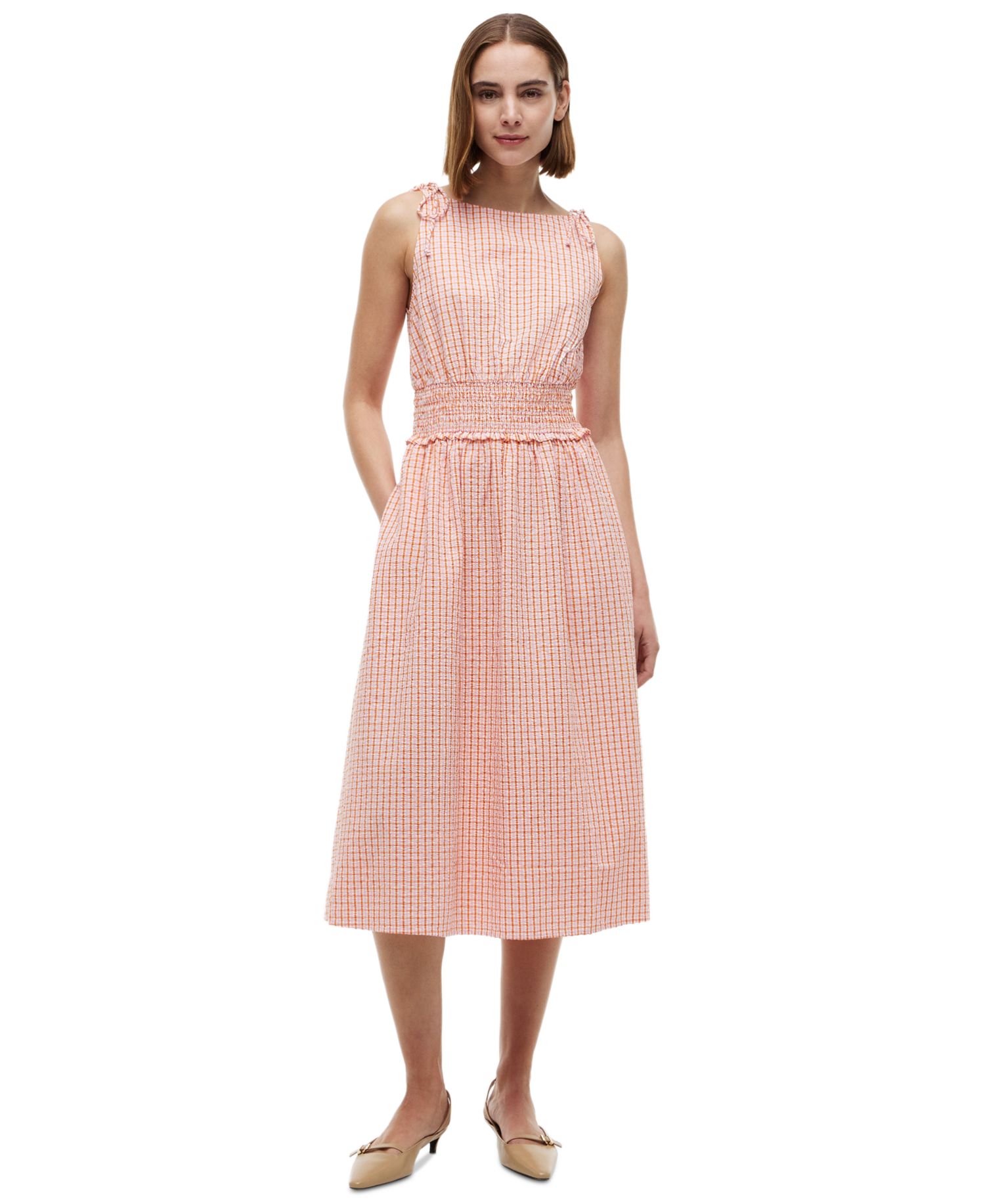 Women's Seersucker Sleeveless Cotton Dress
