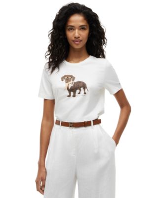 Women's Graphic Dog Print T-Shirt