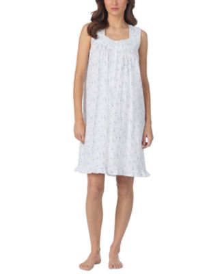 Women's Sleeveless Cotton Jersey Knit Short Nightgown