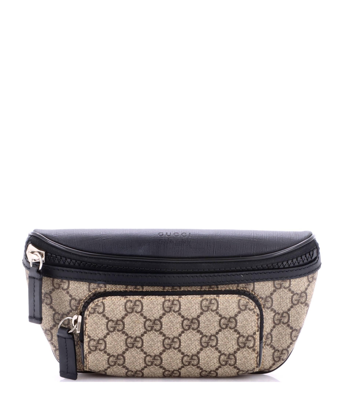 Pre-Owned Gucci Medium Eden Waist Bag Gg Coated Canvas - Black