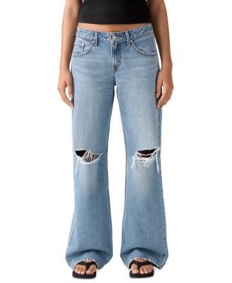 Premium Women's Low Loose Straight-Leg Jeans