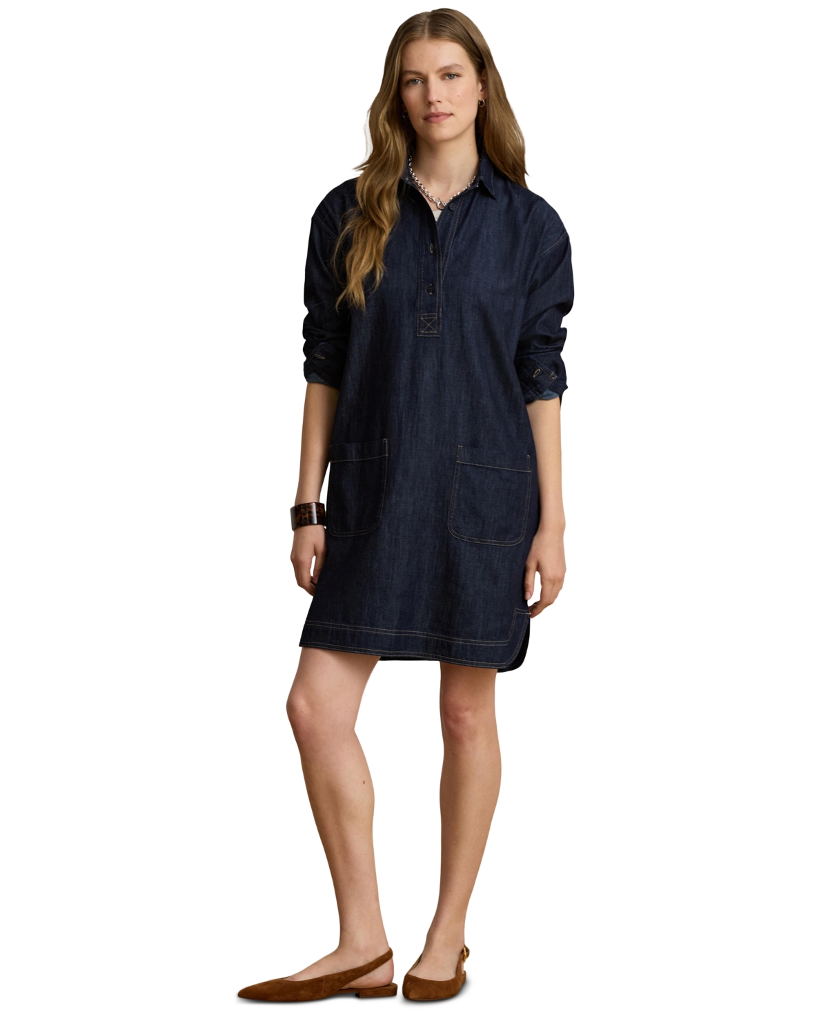 Lauren Ralph Women's Relaxed-Fit Denim Shirtdress