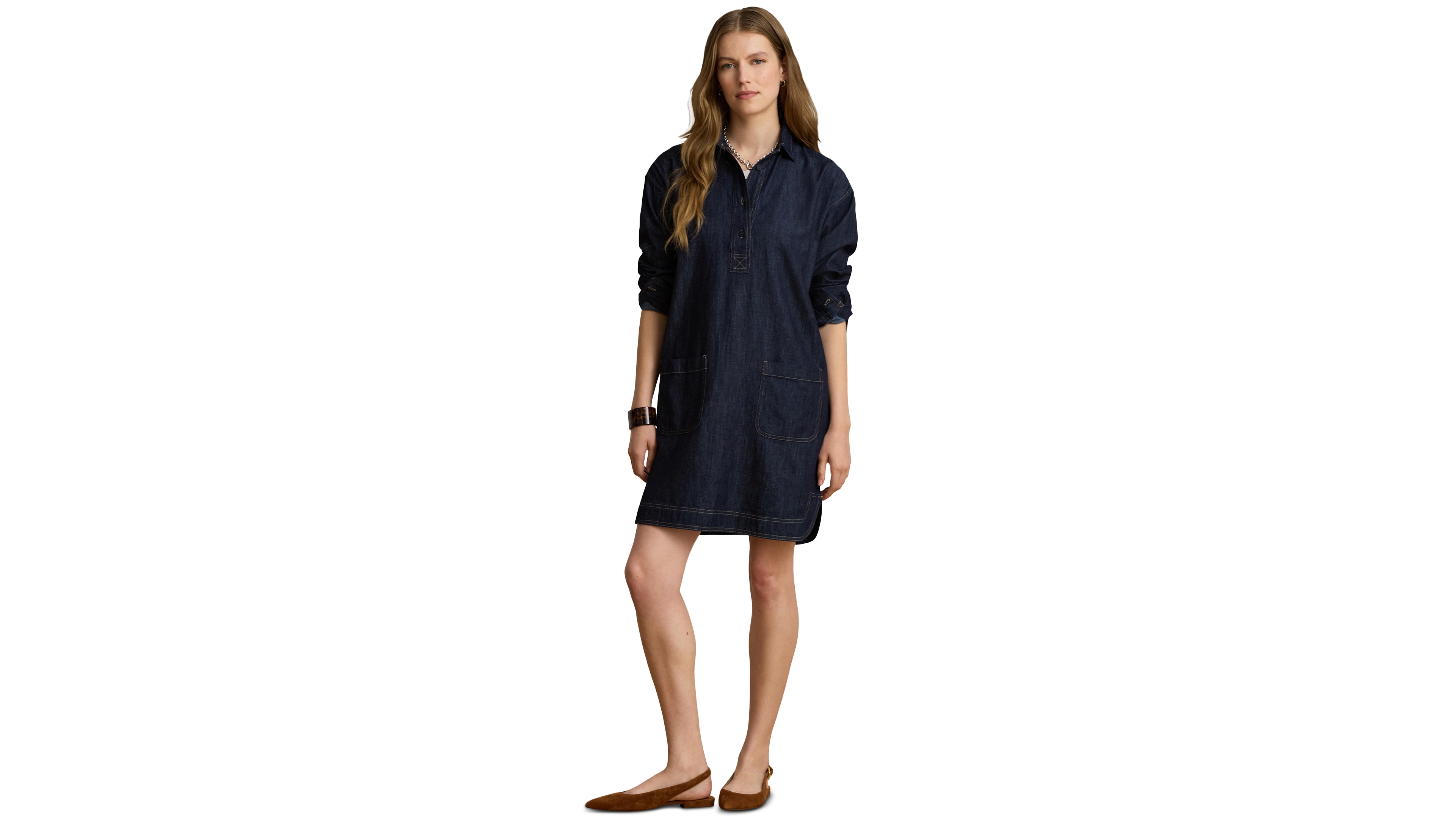 Lauren Ralph Women's Relaxed-Fit Denim Shirtdress