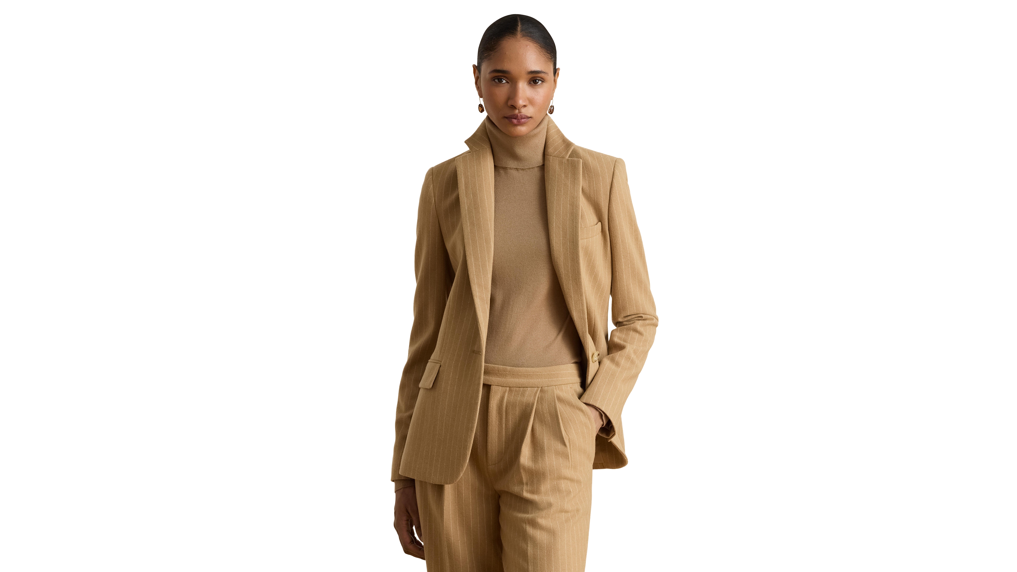Lauren Ralph Women's Pinstripe Wool-Blend Blazer
