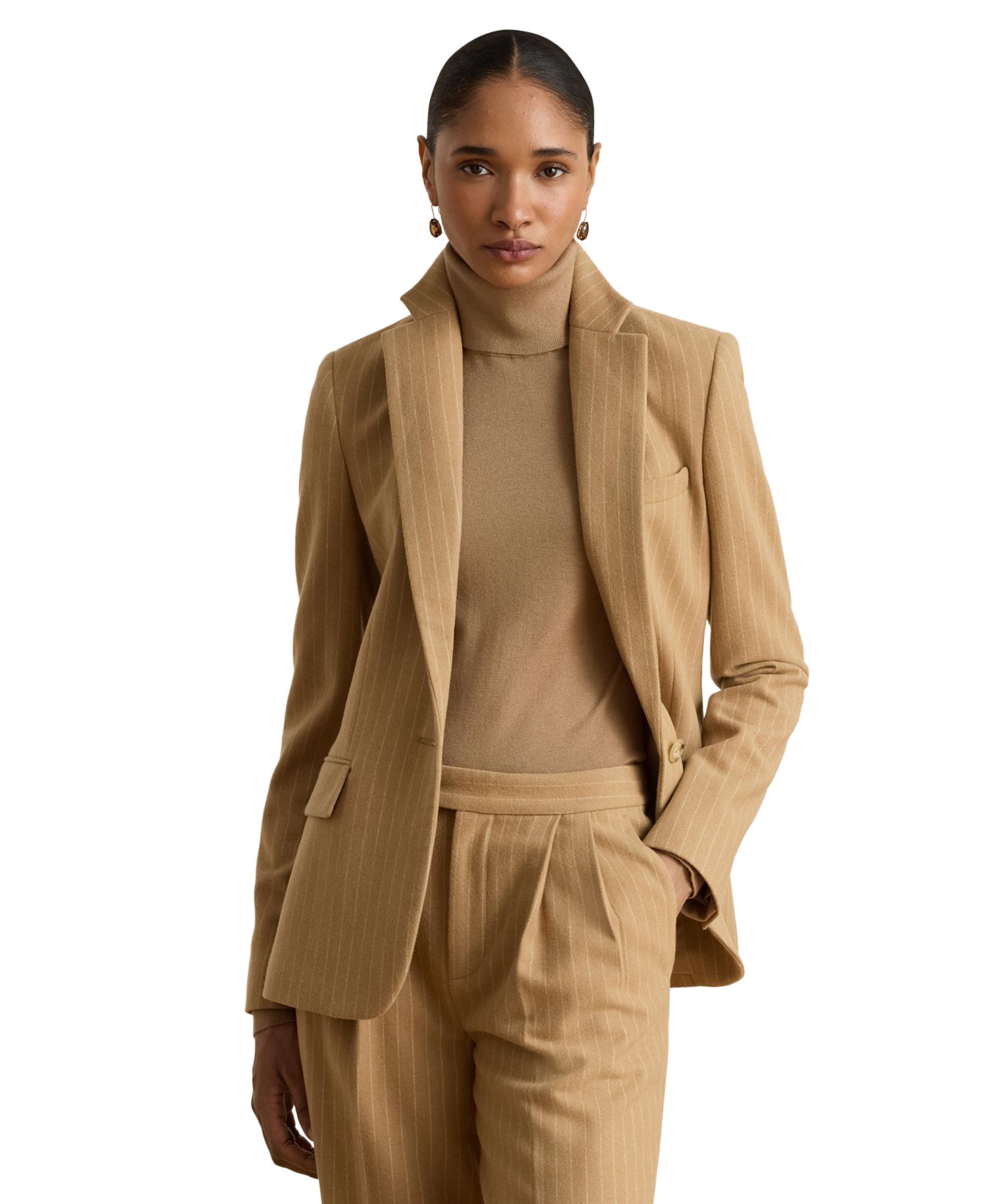 Women's Pinstripe Wool-Blend Blazer