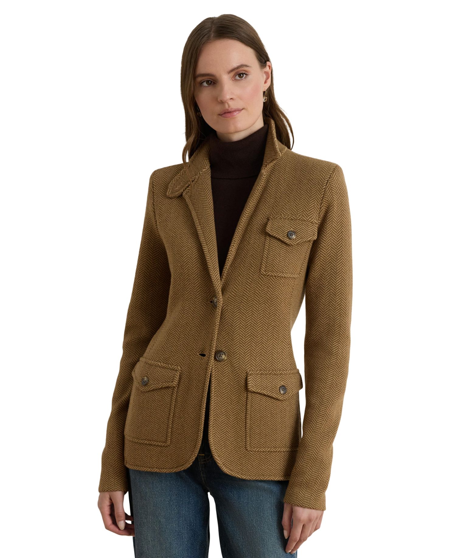 Women's Herringbone Sweater Blazer