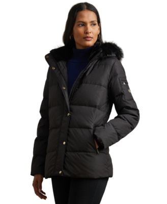 Women's Faux-Fur Hooded Puffer Coat