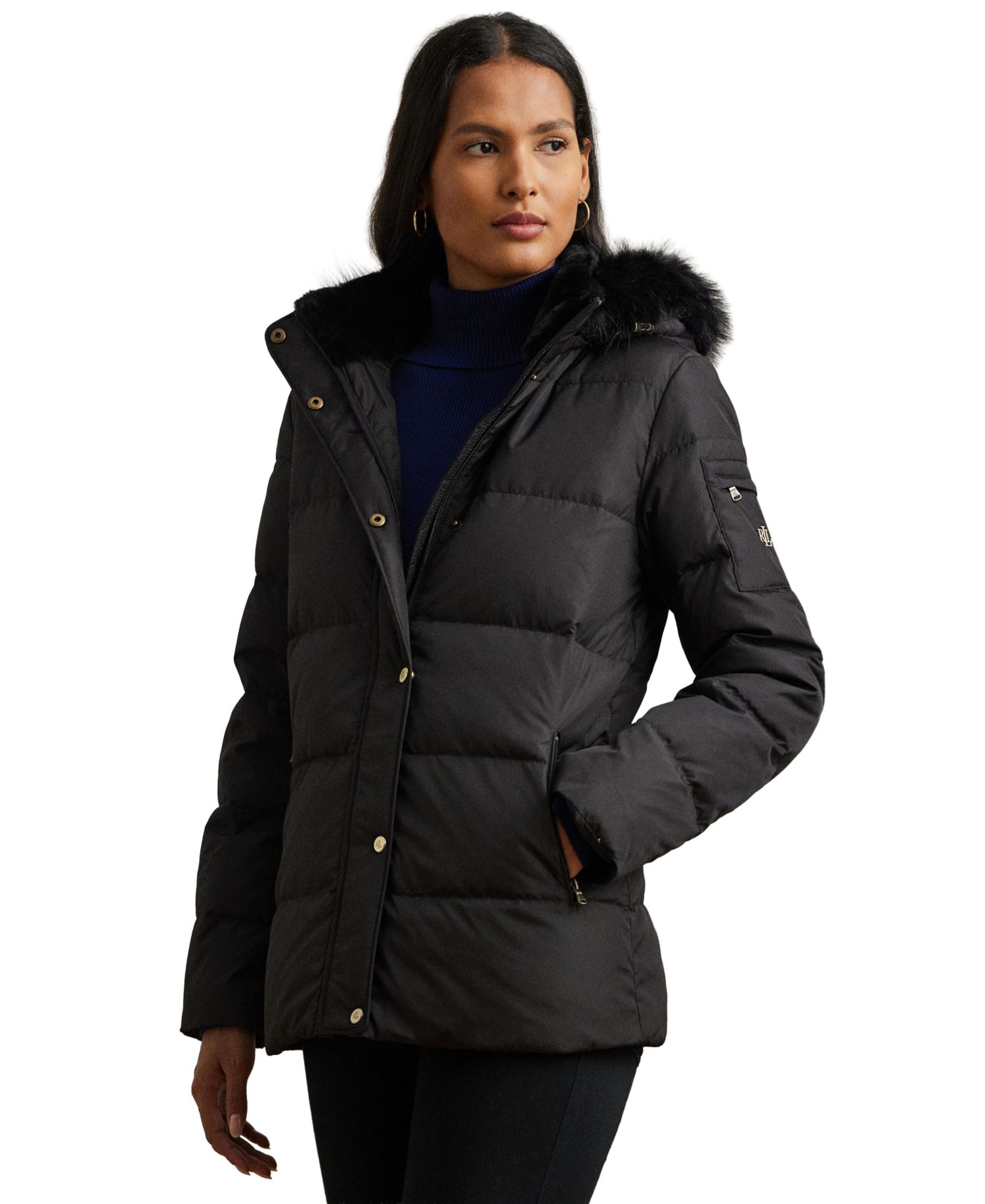 Women's Faux-Fur Hooded Puffer Coat