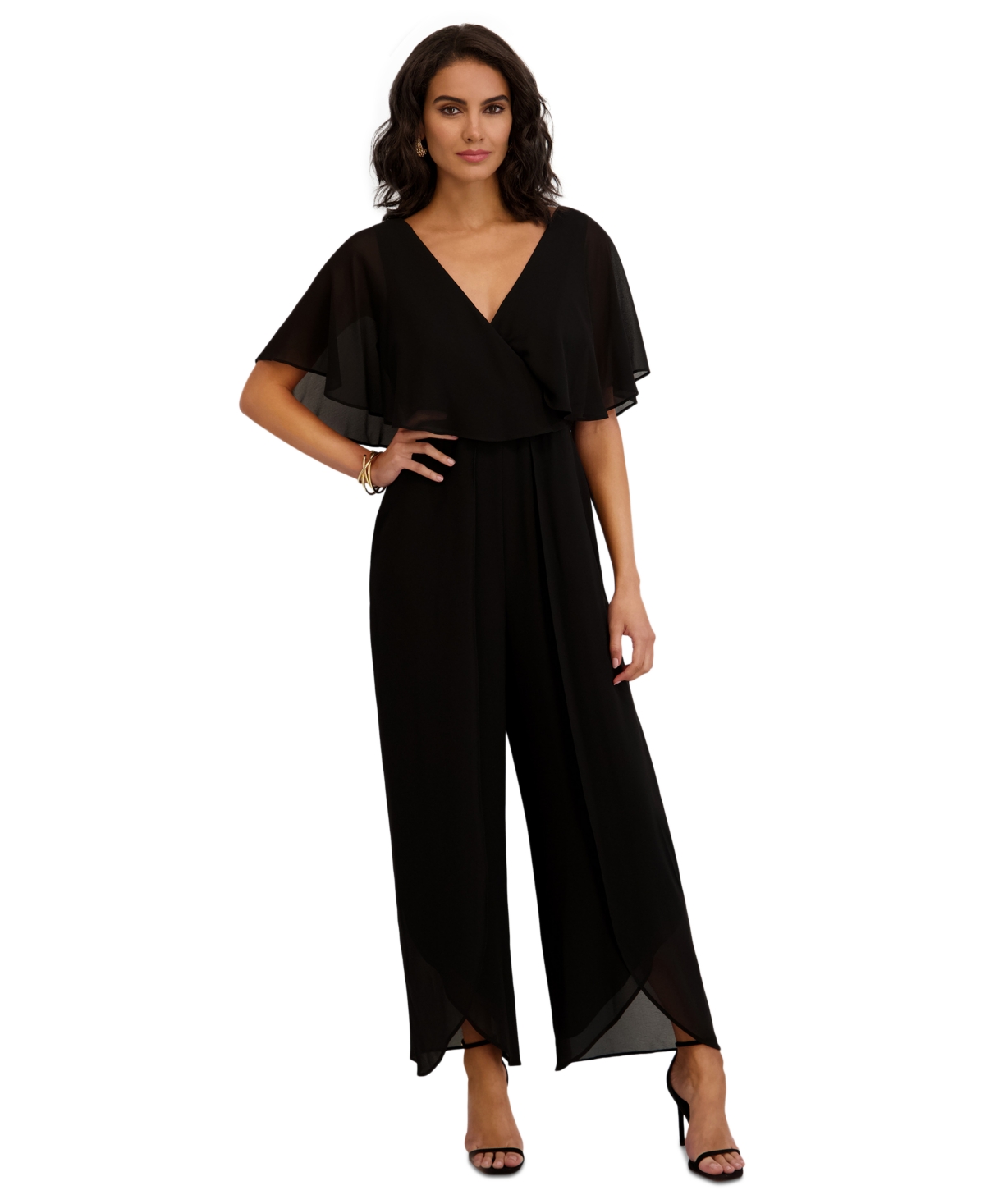 kensie Women's Flutter-Sleeve Jumpsuit