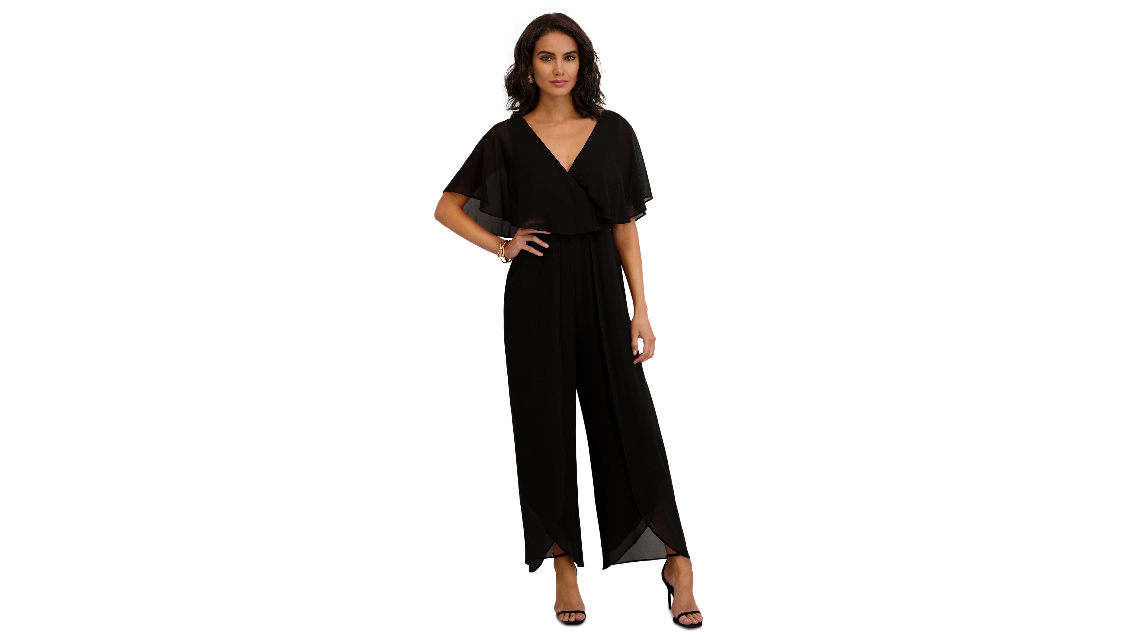 kensie Women's Flutter-Sleeve Jumpsuit