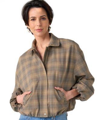 Women's Bubble Hem Collared Jacket