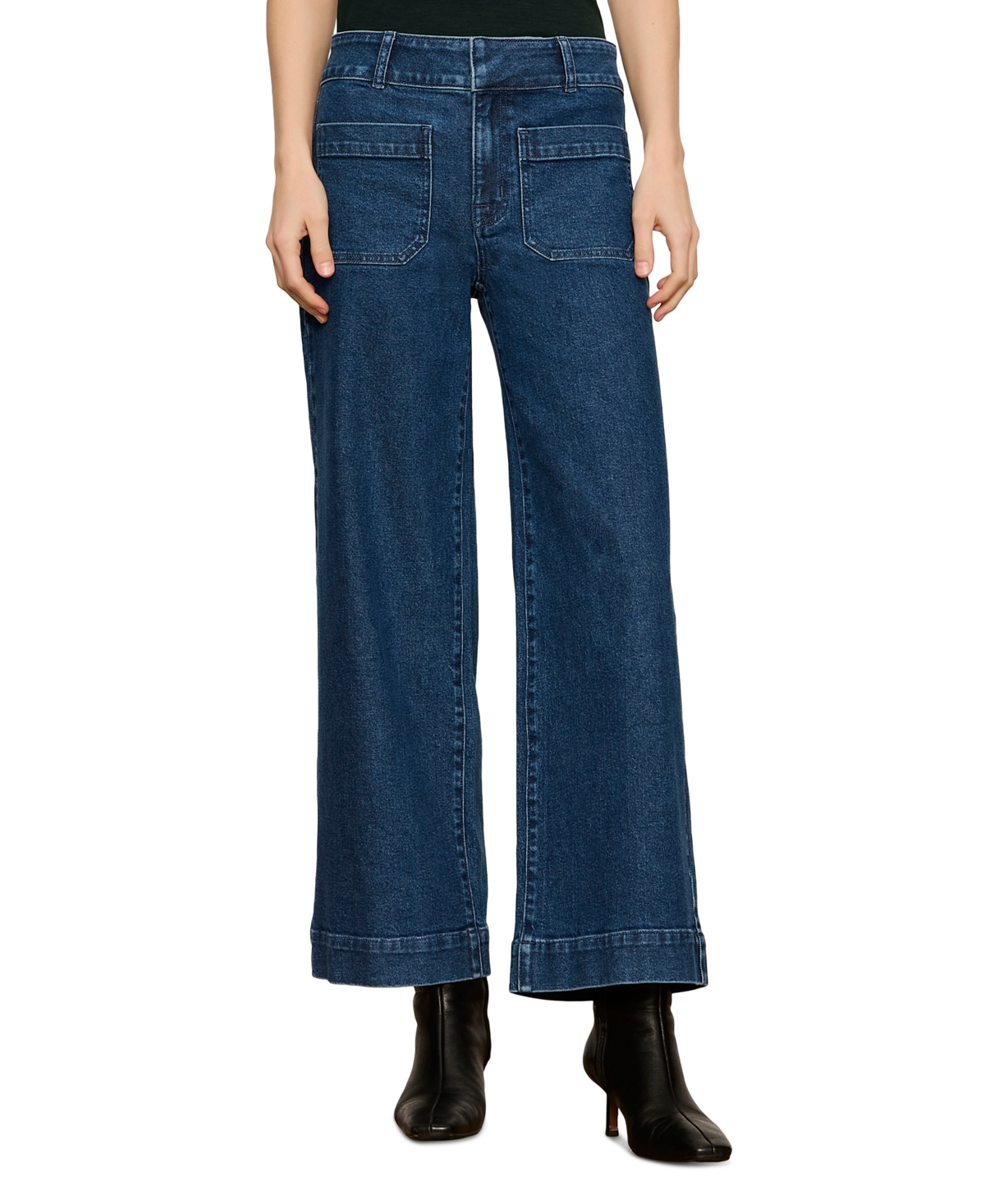 Sanctuary Petite Chelsea Wide-Leg Ankle Jeans