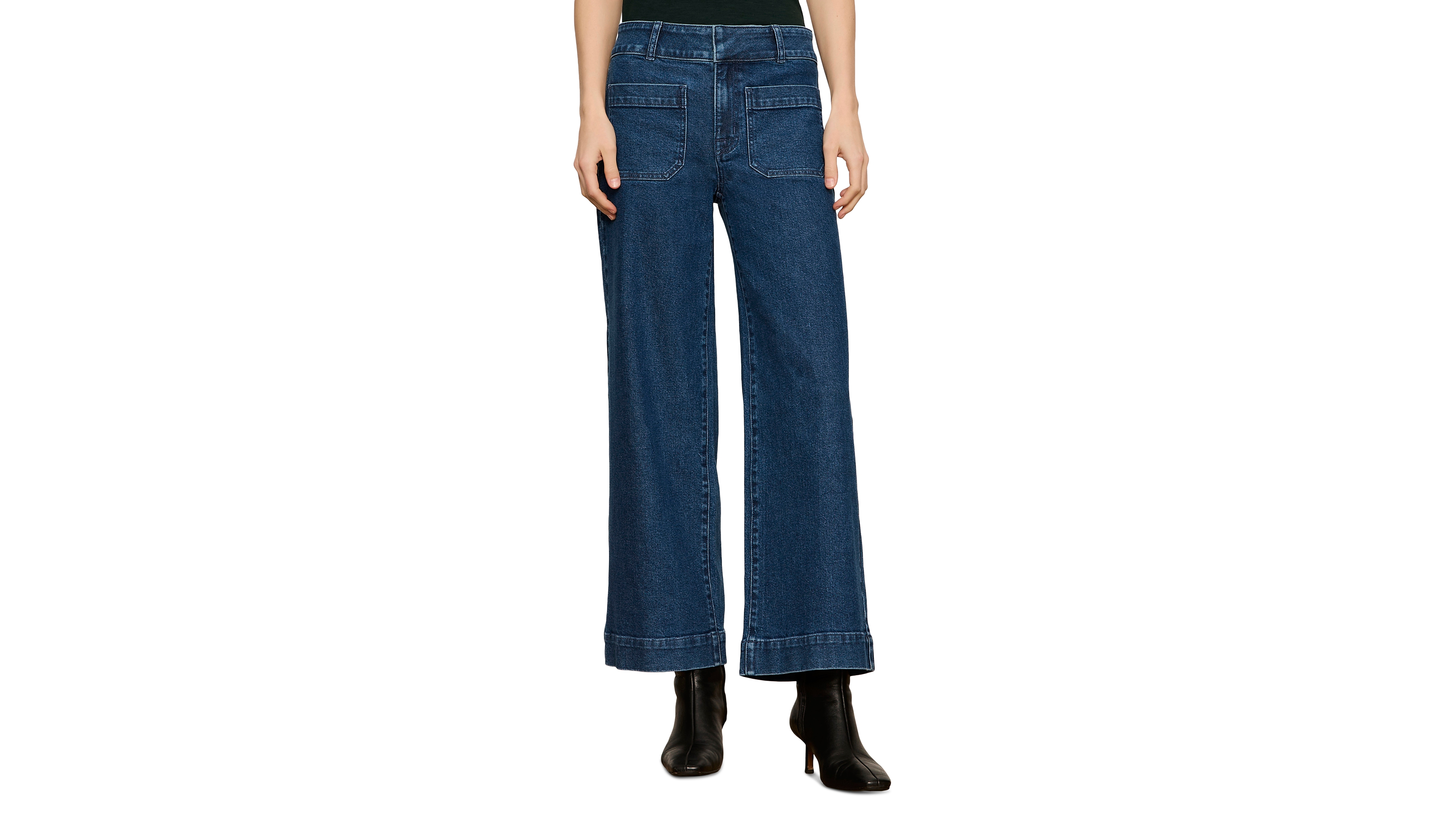 Sanctuary Petite Chelsea Wide-Leg Ankle Jeans