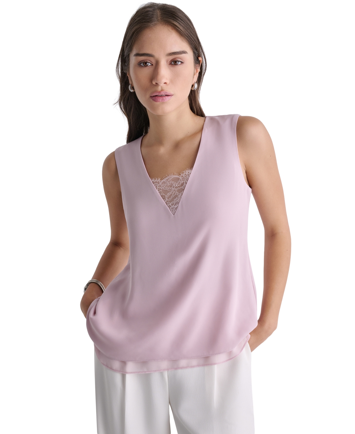 Bcbg Women's Sleeveless V-Neck Blouse