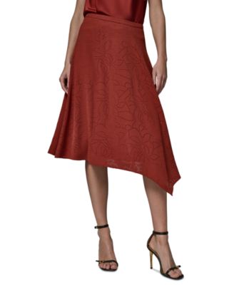 Women's Laser Cut High-Low Skirt