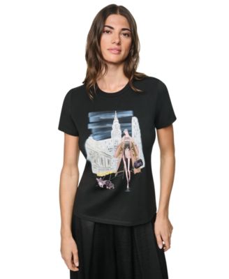 Women's Midtown Dog Walker Graphic Short-Sleeve T-Shirt