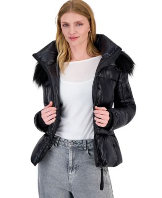 Women's Allie Faux-Fur-Trim Hooded Puffer Coat