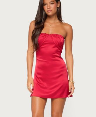 Women's Nali Satin Strapless Mini Dress