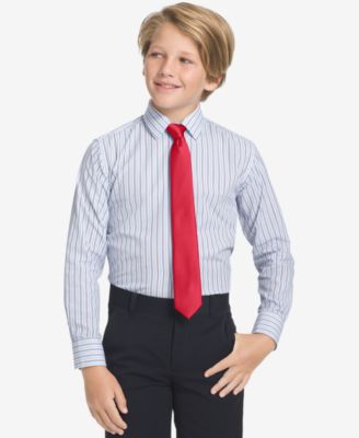 Big Boys Solid-Hue Twill Zipper Tie