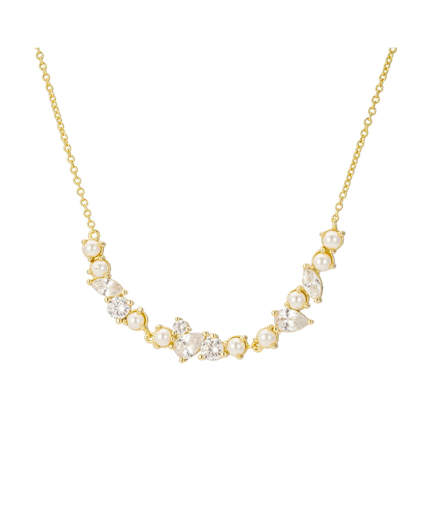 Cleo Pearl and Crystal Necklace