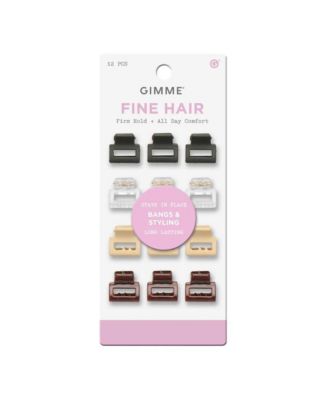 Mini Square Claw Clip Set Small Hair Accessories Perfect for Bangs and Fine Hair 12 Pack