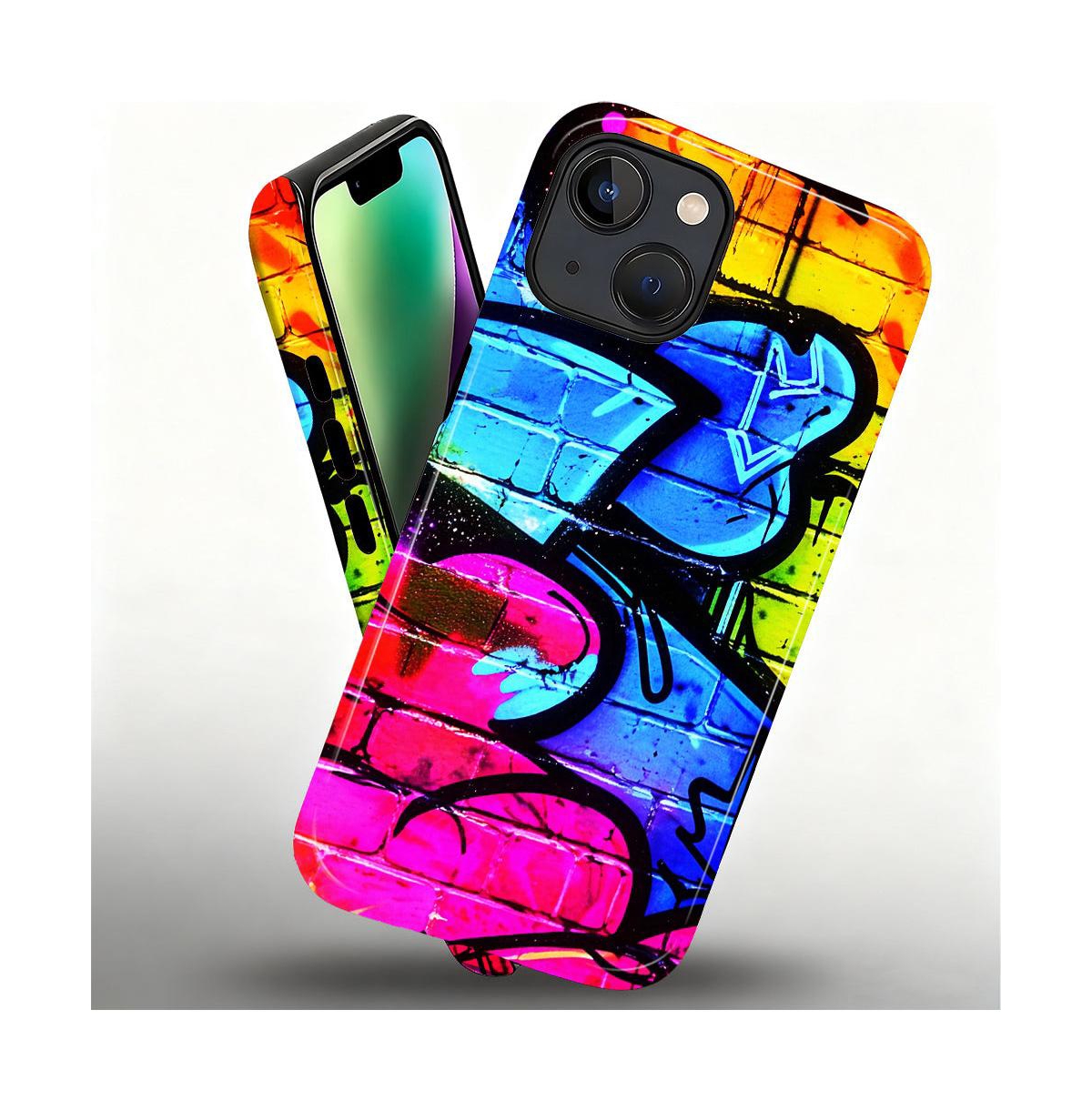 Lisen Graffiti Dreams Dual-Layer Raised Camera Ring Phone Case Compatible Apple iPhone 15 Pro Max