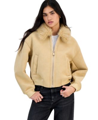 Women's Delores Faux Shearling Long-Sleeve Bomber Jacket
