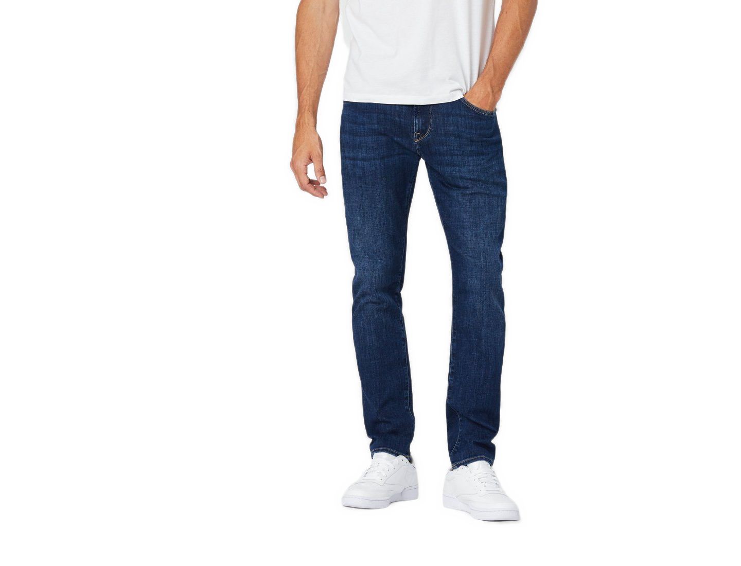 Мужские джинсы Mavi Jeans Matt Straight-Leg Dark-Wash Relaxed-Fit, цвет: Тёмный синий — фото 1