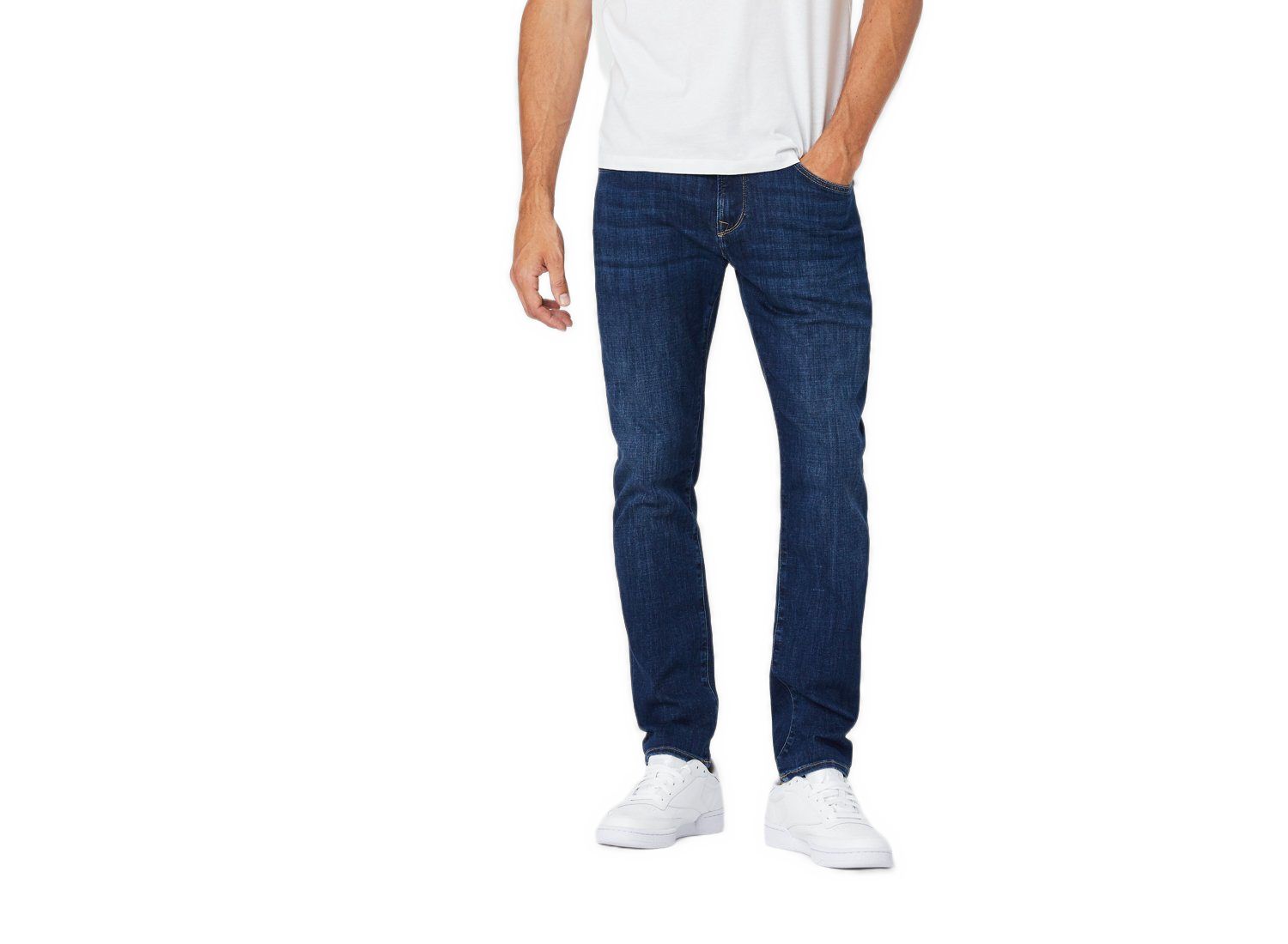 Men's Matt Straight-Leg Dark-Wash Relaxed-Fit Jeans
