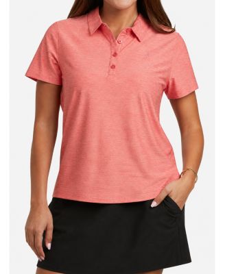 Women's Weekender Space-Dye Relaxed Fit Short-Sleeve Polo Shirt