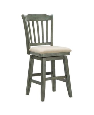 Lea Slat Swivel Counter Stool