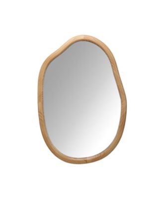 Irregular Asymmetrical Wall Mirror 32 x 22 Inch Wavy Curvy Accent Mirror Modern Abstract Decorative Mirror for Home Bathroom, Living Room
