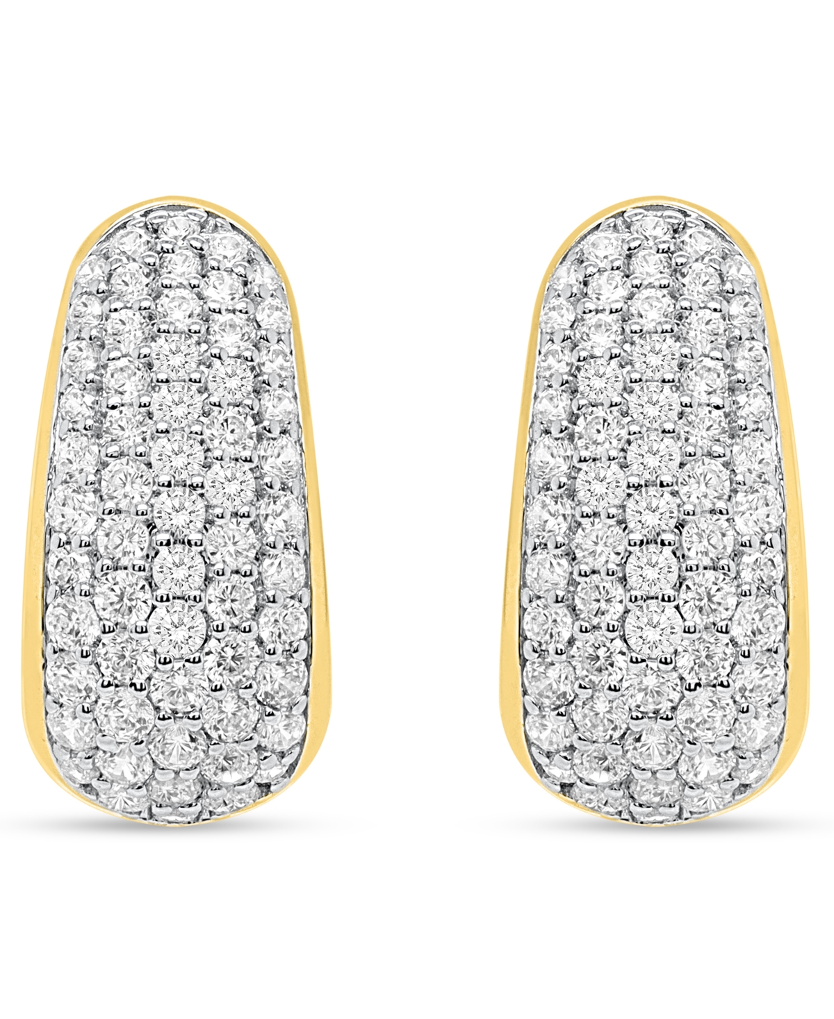Forever Grown Diamonds Lab-Grown Diamond J-Hoop Earrings (2 ct. t.w.) Sterling Silver (Also 14k Gold-Plated Silver)