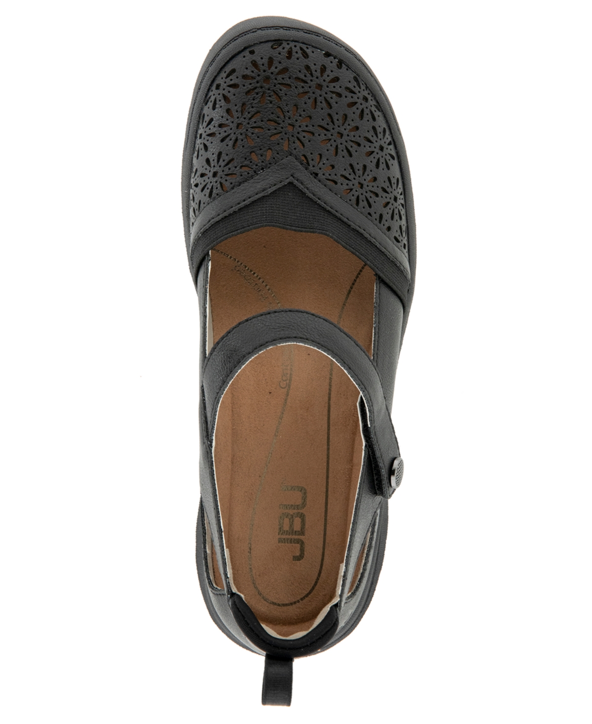 Jbu Women's Rya-Wide Mary Jane Round Toe Flats