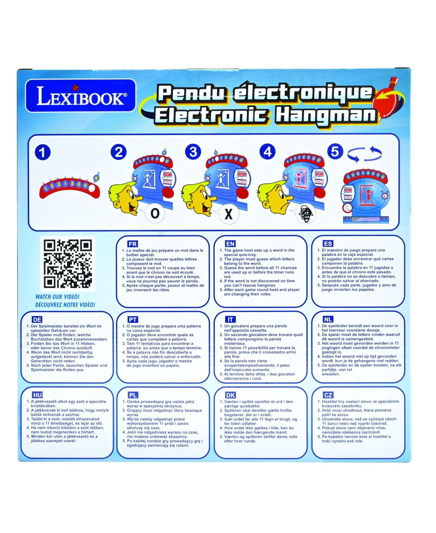 Детская игрушка Lexibook Electronic Hangman Game with Light and Sound Effects, Ages 8+, цвет: Синий — фото 6