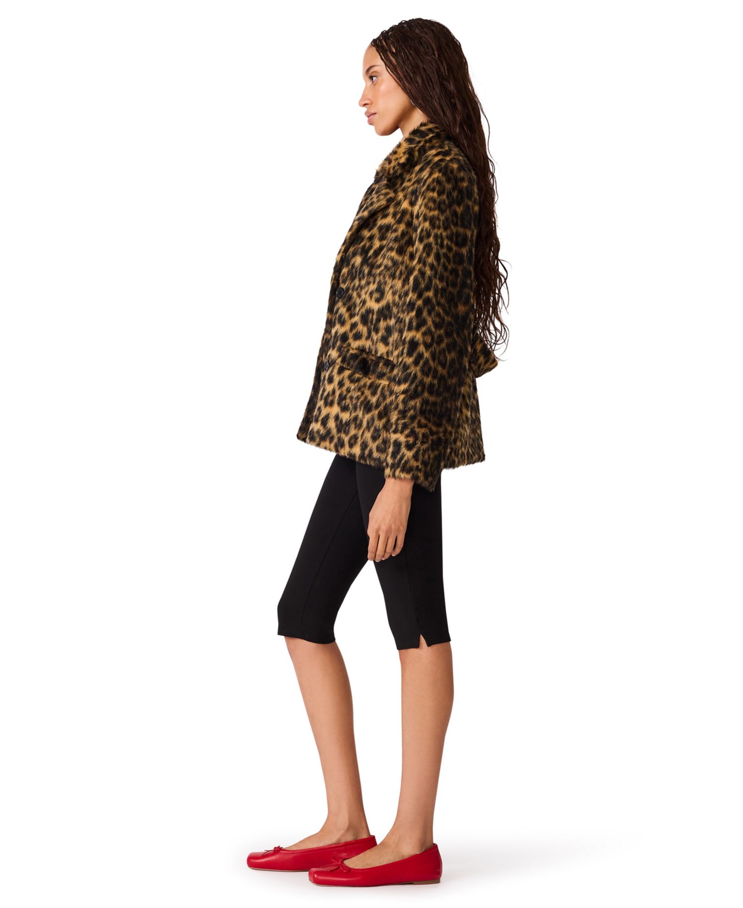 Women's Madley Leopard-Print Faux Fur Jacket